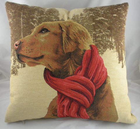 French Gun Dog with Scarf Cushion