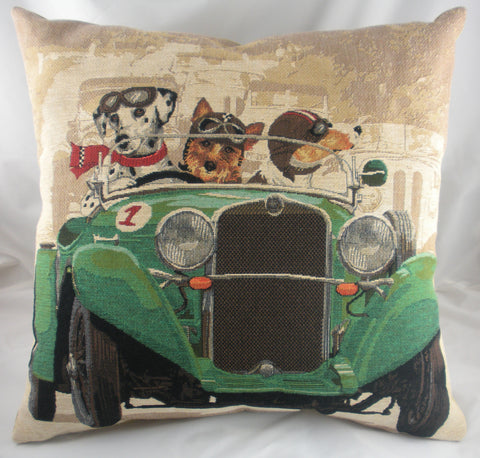 Wacky Races Dogs Cushion - Green